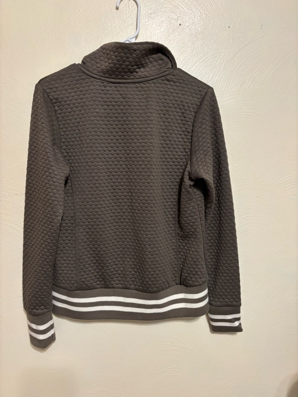 Mono B Textured Zip Up Jacket Brown Athleisure Small - Picture 8 of 8